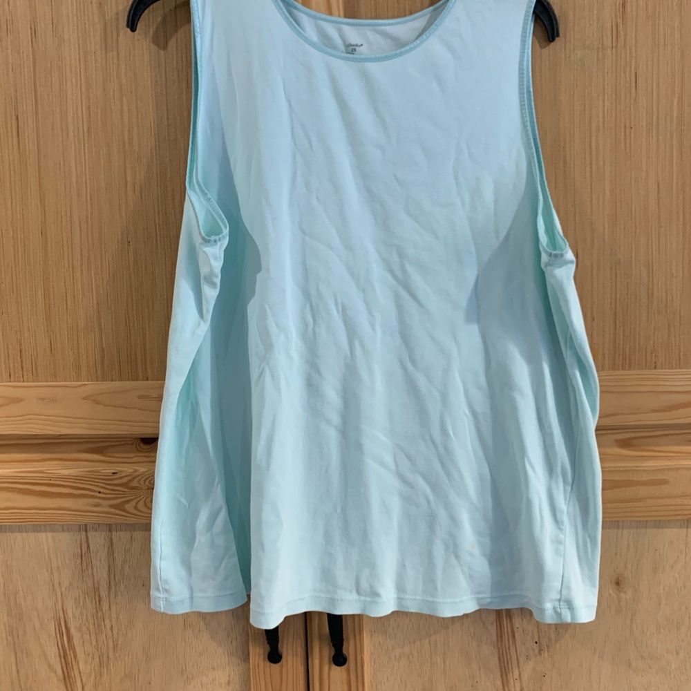 CJ Banks Mint Green Sleeveless Women's Top Sz 2X